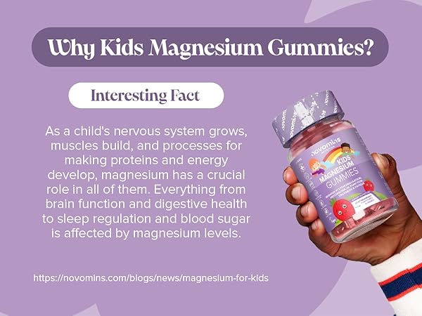 Novomins Kids Magnesium 30 Strawberry Flavoured Gummies