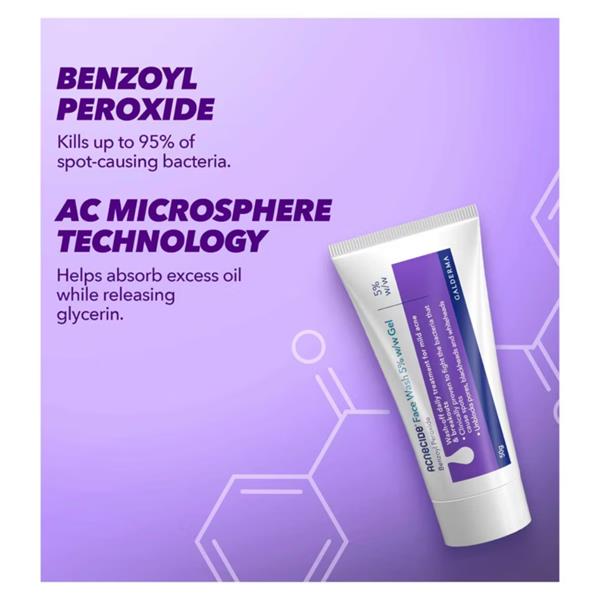 Acnecide Wash 5% w/w Gel - Face, back & chest 50g