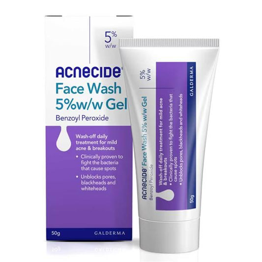 Acnecide Wash 5% w/w Gel - Face, back & chest 50g