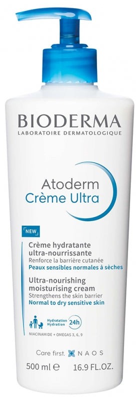 Bioderma Atoderm Crème Ultra Ultra-Nourishing Moisturising Cream 500ml