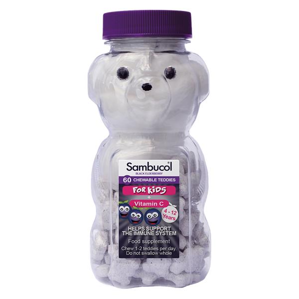 Sambucol Kid Teddies Chewable Immune Support + Vitamin C - 4-12years