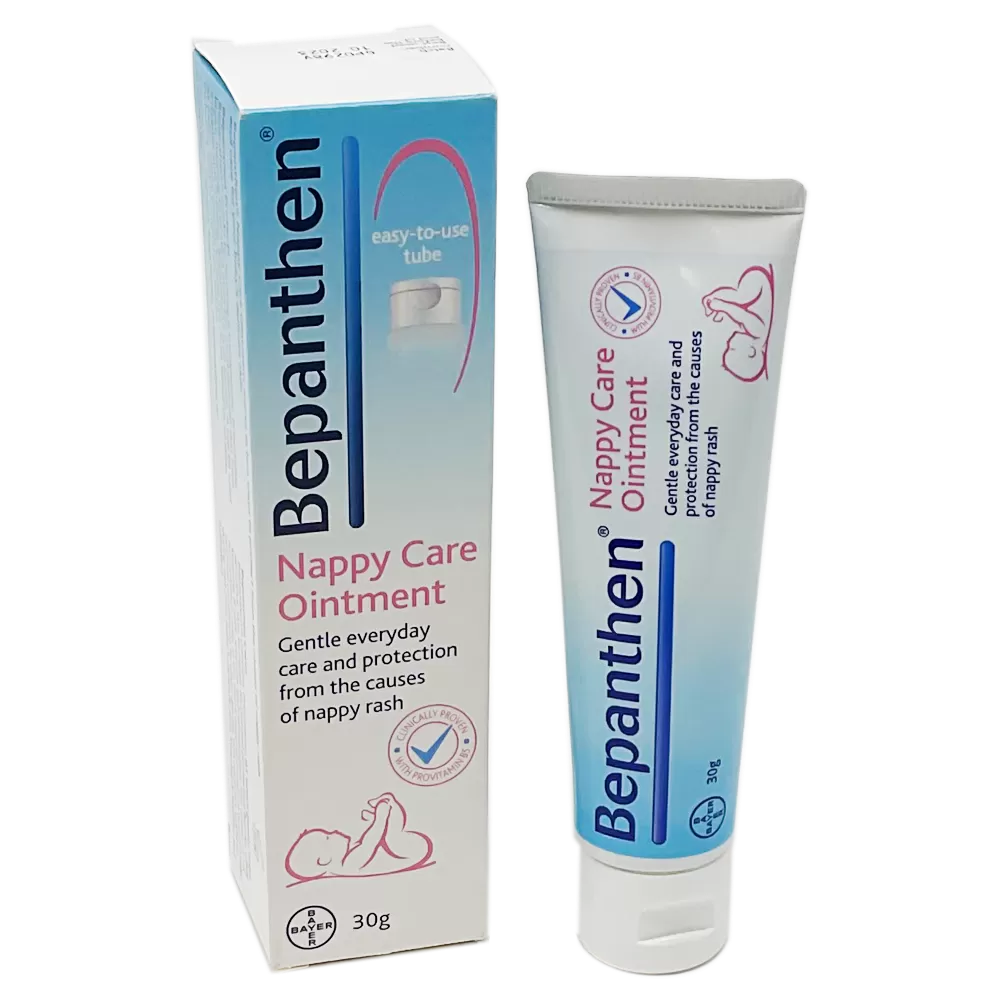 Bepanthen Nappy Care Ointment is an easy to apply and breathable barrier cream that helps keep little bottoms happy and protected from the causes of nappy rash. Young baby skin is very reactive and sensitive; it needs a gentle product to care for and protect it. Bepanthen Nappy Care Ointment is so gentle that it can be used at every nappy change to help the most delicate skin, as it’s free from fragrance, preservatives, colorants or antiseptics.