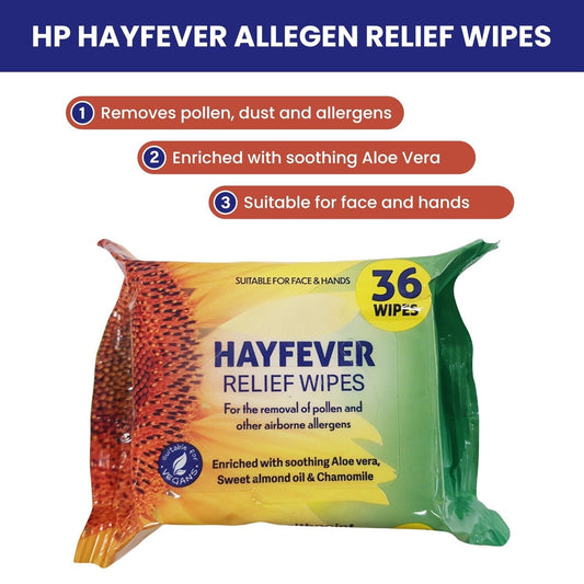 Hayfever Relief Wipes - 36 Pack