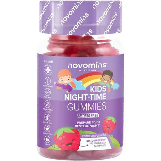 Novomins - Kids Night-Time Gummies - Raspberry - 3+ Years - 30 Pack