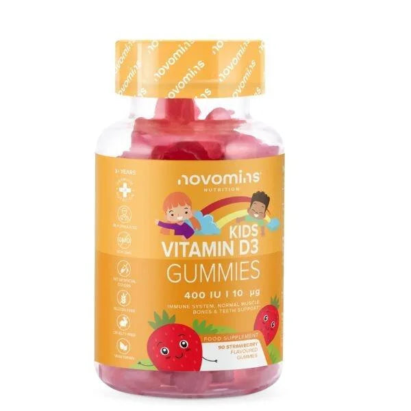 Novomins - Kids Vitamin D3 Gummies Strawberry - 3+ Years - 90 Pack