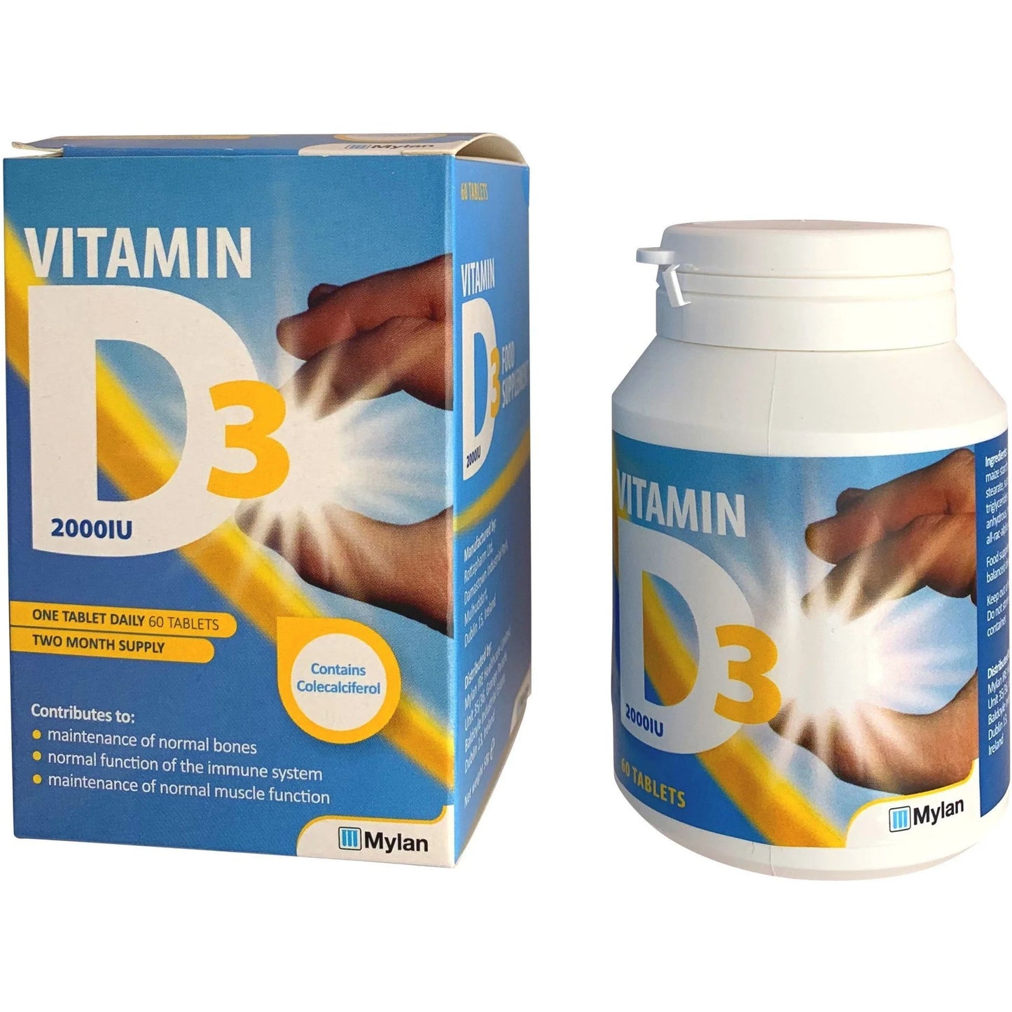 Vitamin D3 - Mylan 2000IU - Two Months Supply